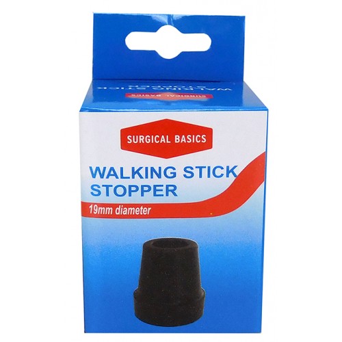 Walking Stick Cane Rubber Stopper 19mm Black